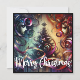 ゴシックスタイルクリスマスツリー シーズンカード