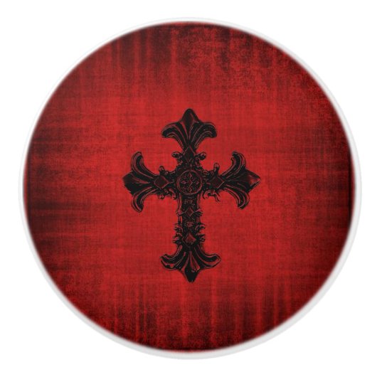 ゴシックスタイルドアまたは引き出しノブ セラミックノブ (正面)