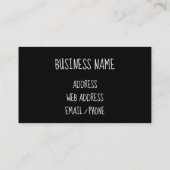 ゴシックスタイル砂糖スカルキティキャットシック 名刺 (裏面)