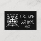 ゴシックスタイル砂糖スカルキティキャットシック 名刺 (正面)