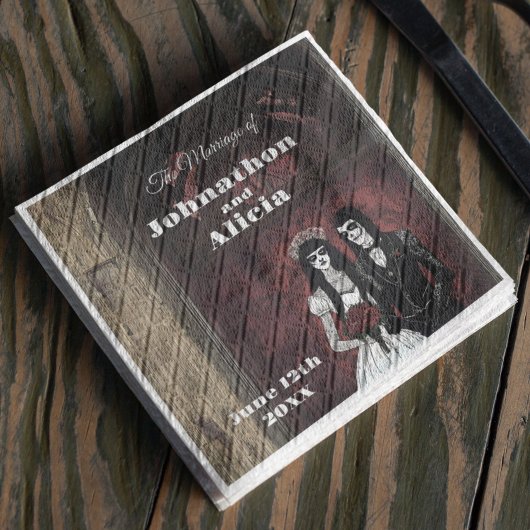 ゴシックスタイル結婚のテーブルのデコレーションDark Moody スタンダードランチョンナプキン