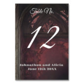 ゴシックスタイル結婚のテーブルのデコレーションDark Moody テーブルナンバー (裏面)