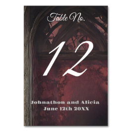 ゴシックスタイル結婚のテーブルのデコレーションDark Moody テーブルナンバー