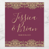 ゴシックスタイル飲食品ラベルセット ワインラベル (シングルラベル)