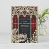 ゴシックスタイル・マスカレード・バースデーパーティー・テンプレート 招待状 (スタンド正面)