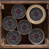 ゴシックスターシェイプ暗カッコいい黒ハロウィーン ラウンドシール