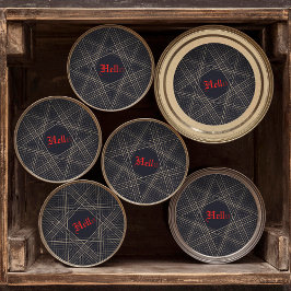 ゴシックスターシェイプ暗カッコいい黒ハロウィーン ラウンドシール