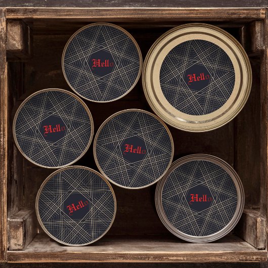 ゴシックスターシェイプ暗カッコいい黒ハロウィーン ラウンドシール