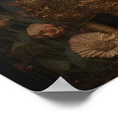 ゴシックスチームパンク金ゴールド猫 ポスター (角)