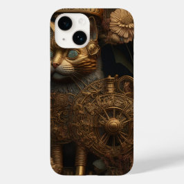 ゴシックスチームパンク金ゴールド猫 Case-Mate iPhone 14ケース