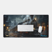 ゴシックスチームパンク鉄道ファンタジー愛好家 デスクマット (キーボード&マウス)