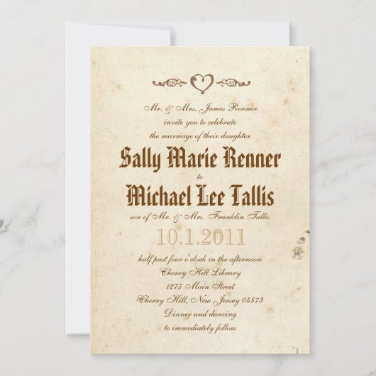 ゴシックストーリーブックフェアリータール招待状 招待状 (正面)