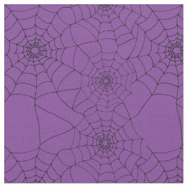 ゴシックスパイダーウェブクモの巣パープルパターン（の模様が）ある ファブリック