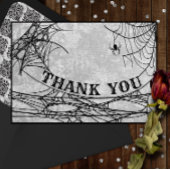 ゴシックスパイダーウェブハロウィン結婚またはシャワー サンキューカード