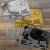 ゴシックスパイダーウェブハロウィン結婚またはシャワー サンキューカード