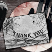 ゴシックスパイダーウェブハロウィン結婚またはシャワー サンキューカード