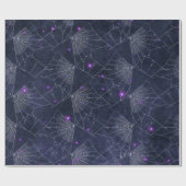 ゴシックスパイダーウェブハロウィーンパターン ラッピングペーパー (フラット)