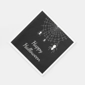 ゴシックスパイダーズシンプル白黒ハッピーハローウィン スタンダードランチョンナプキン (角)