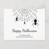 ゴシックスパイダーズ白黒ハッピーハローウィン シーズンポストカード (正面)
