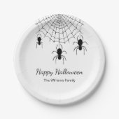 ゴシックスパイダーズ白黒ハローウィンパーティ ペーパープレート (正面)