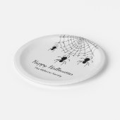 ゴシックスパイダーズ白黒ハローウィンパーティ ペーパープレート (アングル)