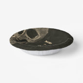 ゴシックセピアハーフスカルヘッドヴィンテージハロウェディング ペーパーボウル (傾斜あり)