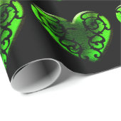 ゴシックセントパトリックの日グリーンハート紙 ラッピングペーパー (ロールコーナー)