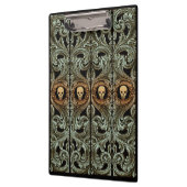 ゴシックセージグリーンオーナメント付きスカル クリップボード (左)