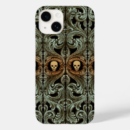 ゴシックセージグリーンオーナメント付きスカル Case-Mate iPhone 14ケース