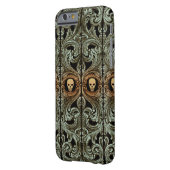 ゴシックセージグリーンオーナメント付きスカル Case-Mate iPhoneケース (裏面左)