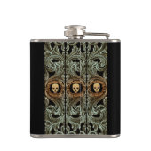 ゴシックセージグリーンオーナメント付スカル フラスク (裏面)