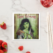 ゴシックゾンビガールハロウィーンホラー スタンダードカクテルナプキン (インサイチュ)