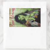 ゴシックゾンビガールハロウィーンホラー 長方形シール (バッグ)