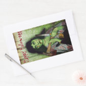 ゴシックゾンビガールハロウィーンホラー 長方形シール (封筒)