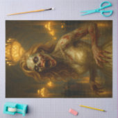 ゴシックゾンビブライドインゴールデン社交ダンス | ハロウィン 薄葉紙 (クラフト)