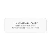 ゴシックタイポグラフィファミリー名差出人住所 ラベル (正面)