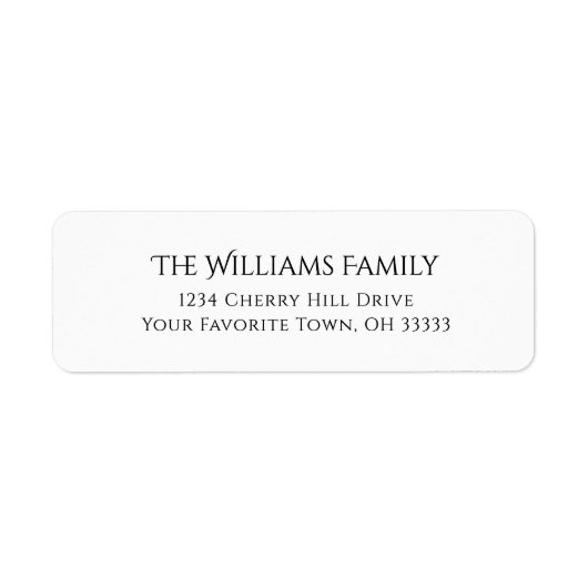 ゴシックタイポグラフィファミリー名差出人住所 ラベル (正面)