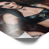 ゴシックタトゥーバベPVCレザースターズアンドペンタグラム フォトプリント            (角)