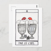 ゴシックタロットアートかわいい金魚カップラブ ポストカード (正面/裏面)