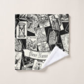 ゴシックタロットカードビクトリアンウィッチクラフトアポリセカリー バスタオルセット (ウォッシュタオル)