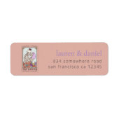 ゴシックタロットカード名差出人住所結婚の ラベル (正面)