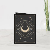 ゴシックタロットフォトブラック金ゴールド誕生日 カード (裏面)