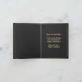 ゴシックタロットフォトブラック金ゴールド誕生日 カード (内部)