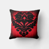 ゴシックダマビクトリアンスクの煙のような赤いストライプ クッション (裏面)