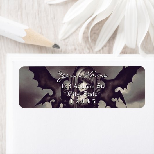 ゴシックダークアニメフェアリー差出人住所 ラベル (インサイチュ)