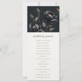 ゴシックダークウォーター色ブラックバラ結婚式 プログラム (裏面)
