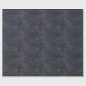 ゴシックダークオカルトゴシックブルーこうもりパターン ラッピングペーパー (フラット)