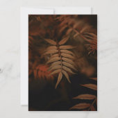 ゴシックダークオレンジ離れの秋の結婚式ハンスト 招待状 (裏面)