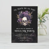 ゴシックダークスカルフローラハロウィン結婚ズ 招待状 (スタンド正面)