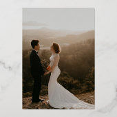 ゴシックダークバラ結婚フラワーの審美的な実在フォイル 箔招待状 (裏面)